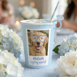 Dog Face Bachelorette Cups Fun Dusty Blue Pappbecher