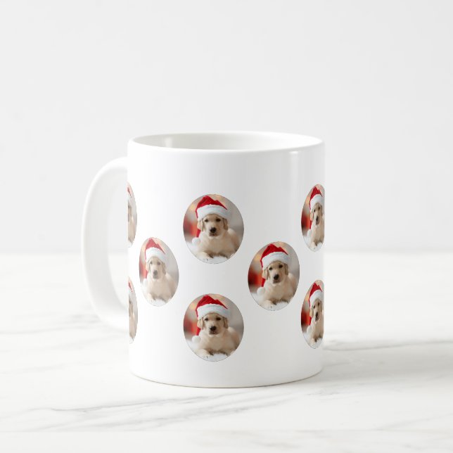 Dog Face - Custom Pattern Coffee Mug Kaffeetasse (Vorderseite Links)