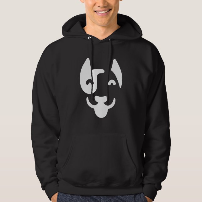 Dog Face Silhouette Hoodie (Vorderseite)