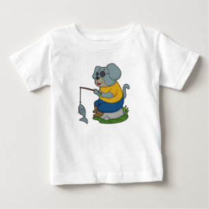 Dog Fishing Fisher Finish Baby T-shirt