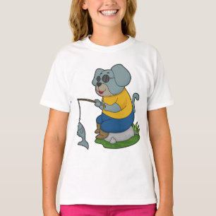 Dog Fishing Fisher Finish T-Shirt