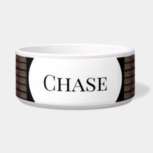 Dog Food Bowl w Black Pattern - HAMbWG Napf