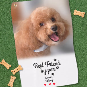 Dog Foto Best Friend by Par Fun BESTE FREUNDIN Fun Golfhandtuch