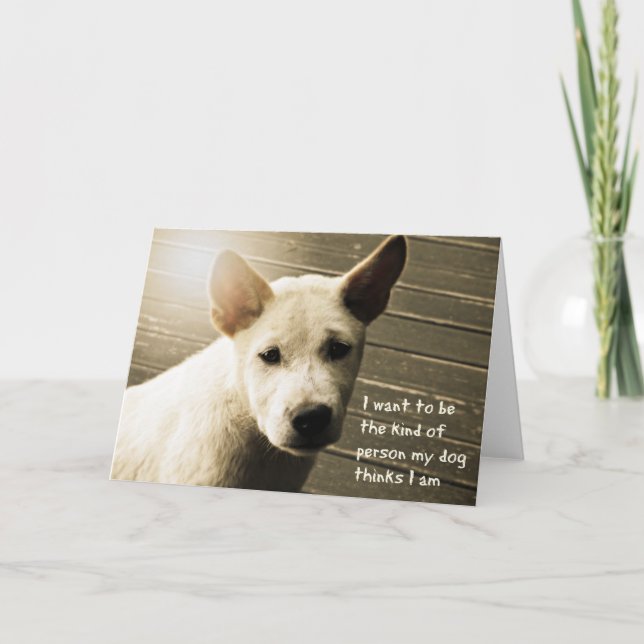 Dog Foto Card - Bali Welpe Karte (Vorderseite)
