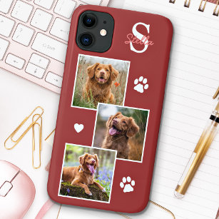Dog Foto Collage Monogram Terra Cotta Pet Case-Mate iPhone Hülle