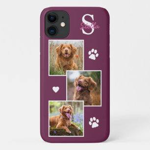 DOG Foto Klebemasse Monogram Magenta PET Case-Mate iPhone Hülle
