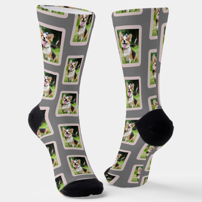 Dog Foto Lover Fun Socks Socken (Gewinkelt)