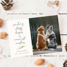 Dog Foto Sloppy Kisses Weihnachtskarte
