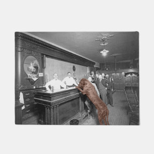 Dog Friendly Saloon Tavern Bar 1900 Fotograf Fußmatte