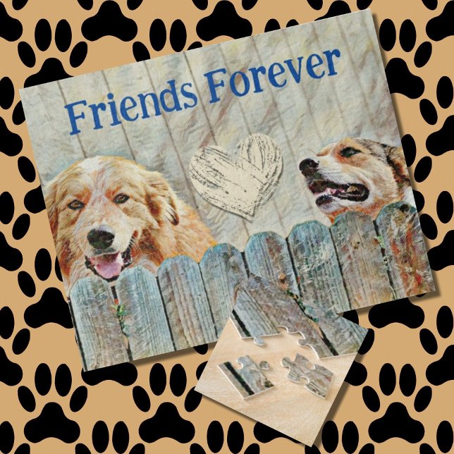 Dog Friends Forever Sweet Heart Puzzle (Von Creator hochgeladen)