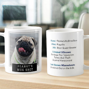 Dog Funny Novelty Mugshot Personalisiertes Foto Te Kaffeetasse
