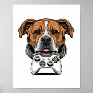 Dog Gamer - Videospiel Poster