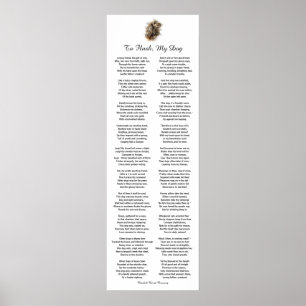 Dog Gedicht von Elizabeth Barrett Browning Poster