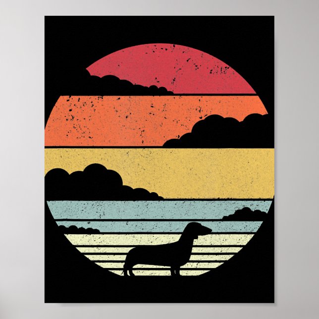 Dog Gift Vintage Dachshund Style Gift Idea Poster (Vorne)