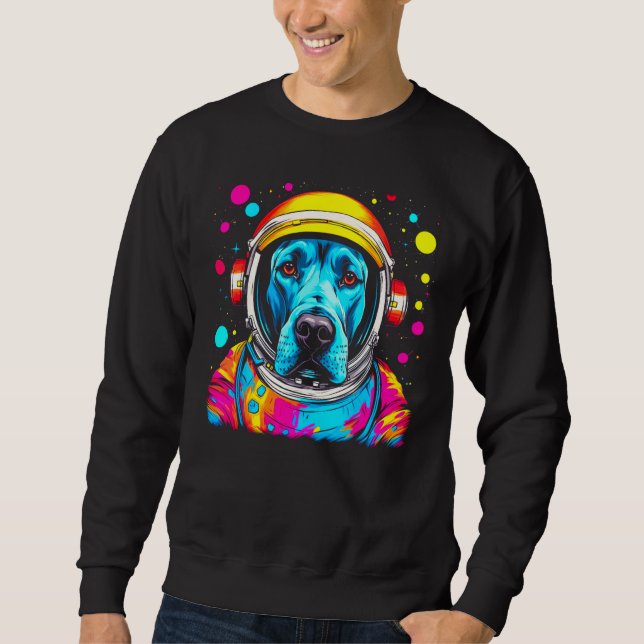 Dog Great Dane  Astronaut Sweatshirt (Vorderseite)