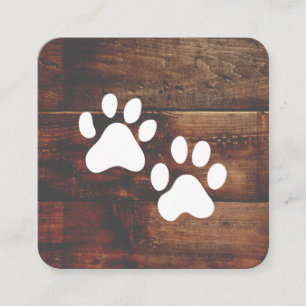 Dog Groomer   Ausbilder   Paare   Holz Quadratische Visitenkarte