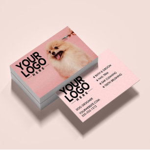Dog Groomer   Benutzerdefiniertes Foto Logo hinzuf Visitenkarte