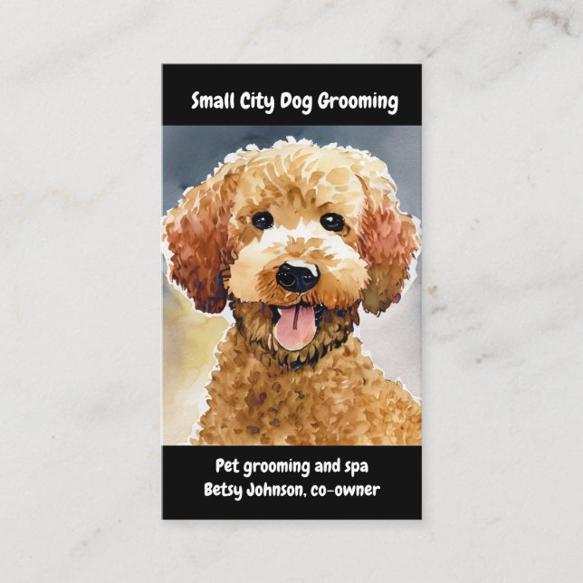 Dog Groomer Business Card Visitenkarte (Vorderseite)