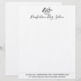 Dog Groomer Business Minimalist Black & White Briefbogen
