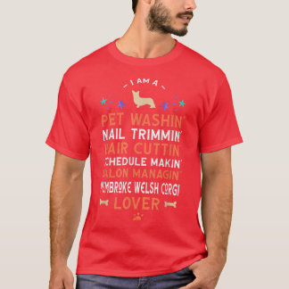 Dog Groomer Corgi Lover Lover Funny Dog Grooming H T-Shirt