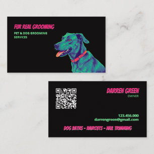 Dog Groomer Dog QR Visitenkarte