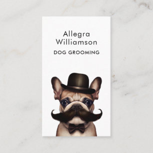 Dog Groomer Funny Puppy Pet French Bulldog Visitenkarte