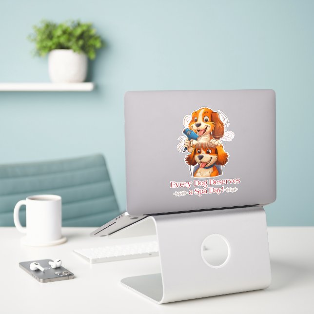 Dog Groomer für einen Dog-Friseur Groomer Aufkleber (Laptop auf Schreibtisch)