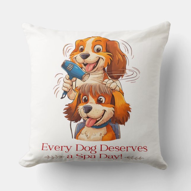 Dog Groomer für einen Dog-Friseur Groomer Kissen (Vorderseite)