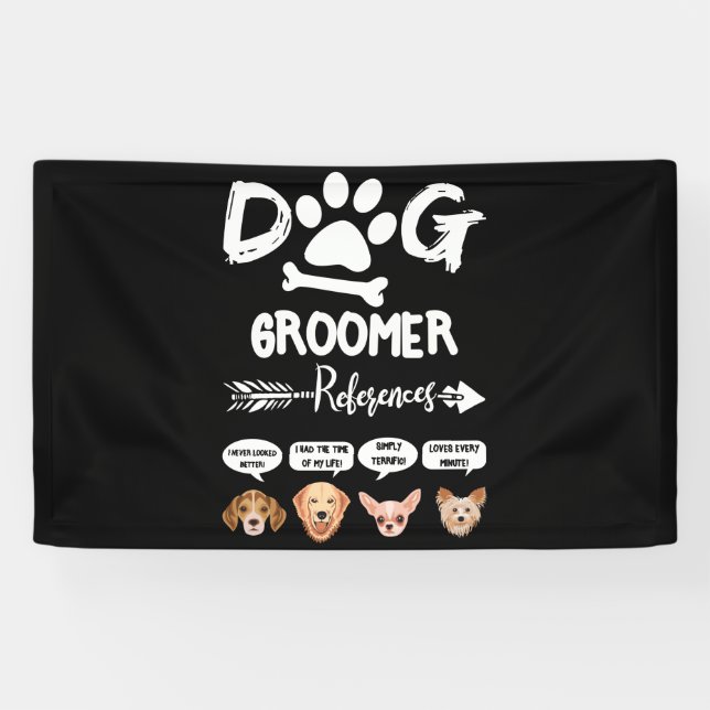 Dog Groomer Geschenkreferenzen zum Aufbauen von Hu Banner (Horizontal)