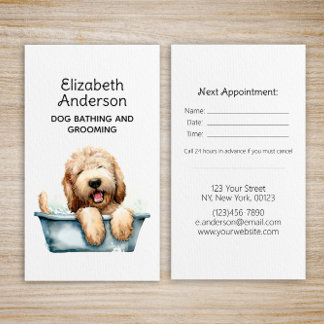 Dog Groomer Labradoodle Ernennung Visitenkarte
