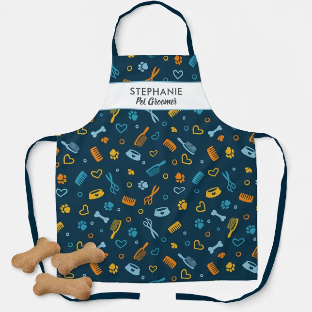 Dog Groomer Pet Salon Tools Individuelle Name Schü Schürze (Von Creator hochgeladen)
