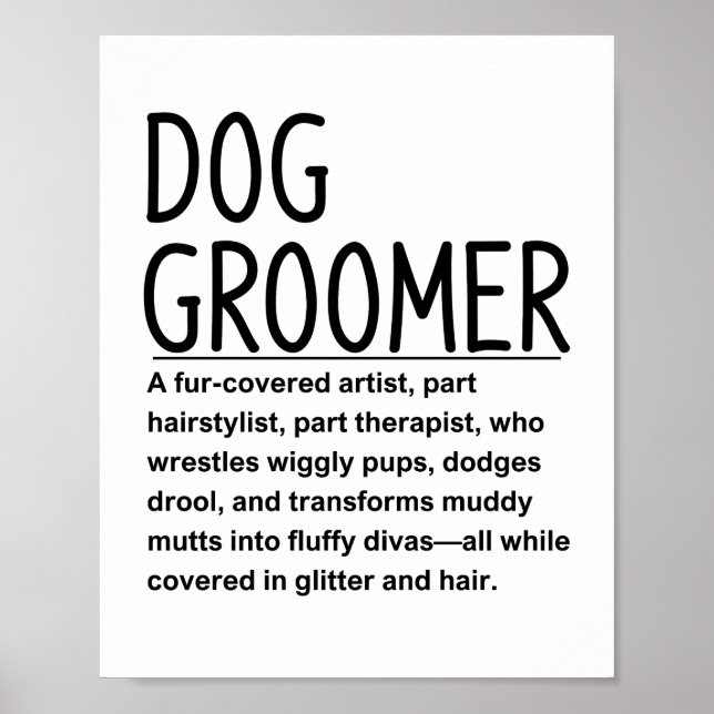 Dog groomer poster (Vorne)