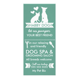 Dog Groomer Rack Card und Menü
