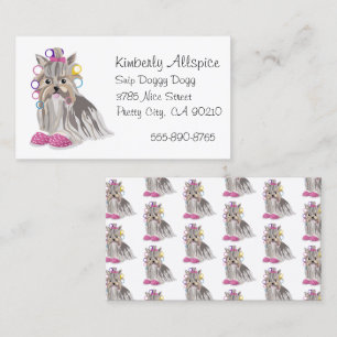 Dog Groomer Salon Yorkshire Terrier Yorkie Visitenkarte