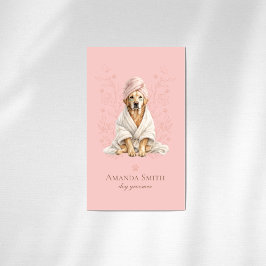 Dog Groomer Spa Cute Paw Labrador Business Card Visitenkarte