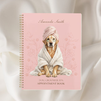Dog Groomer Spa Personalized Appoitment Notebook Planer