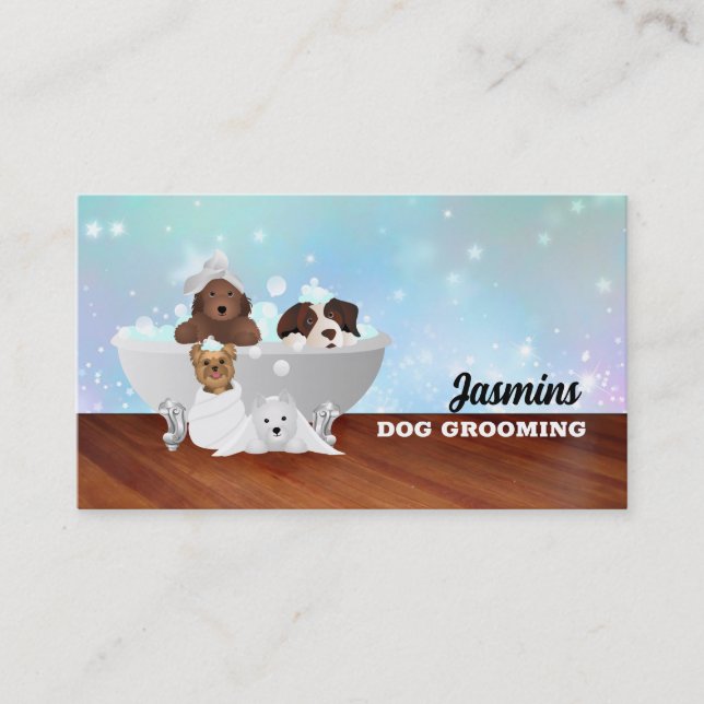 Dog Groomer-Visitenkarten Visitenkarte (Vorderseite)