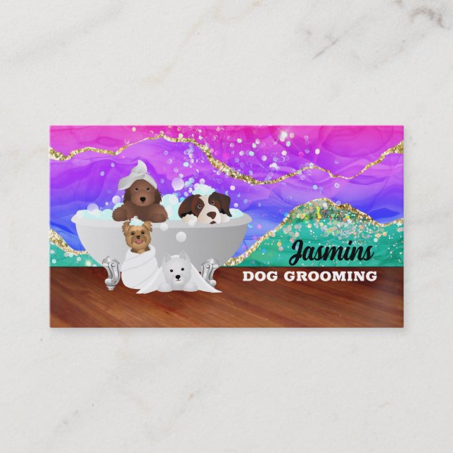 Dog Groomer-Visitenkarten Visitenkarte (Vorderseite)