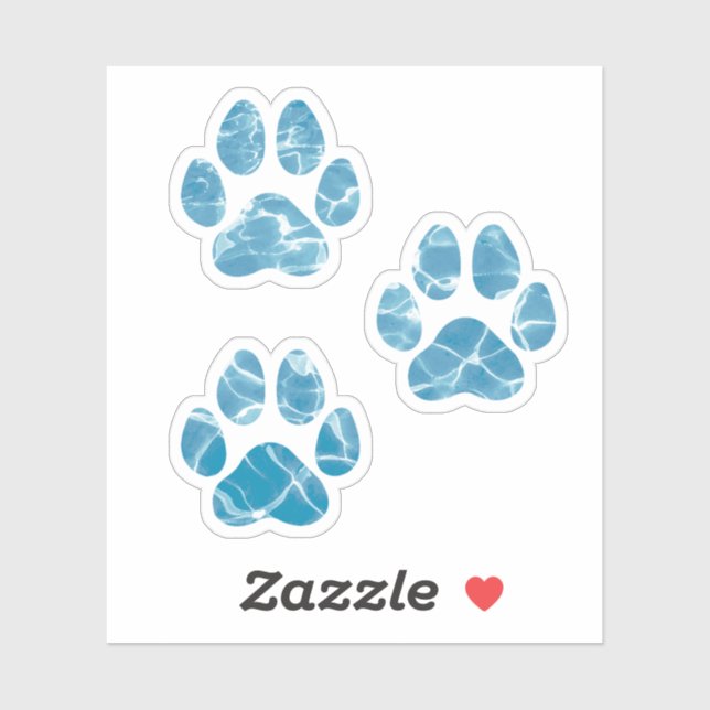 Dog Groomer Wash Pads Prints Aquarellwasser Aufkleber (Blatt)