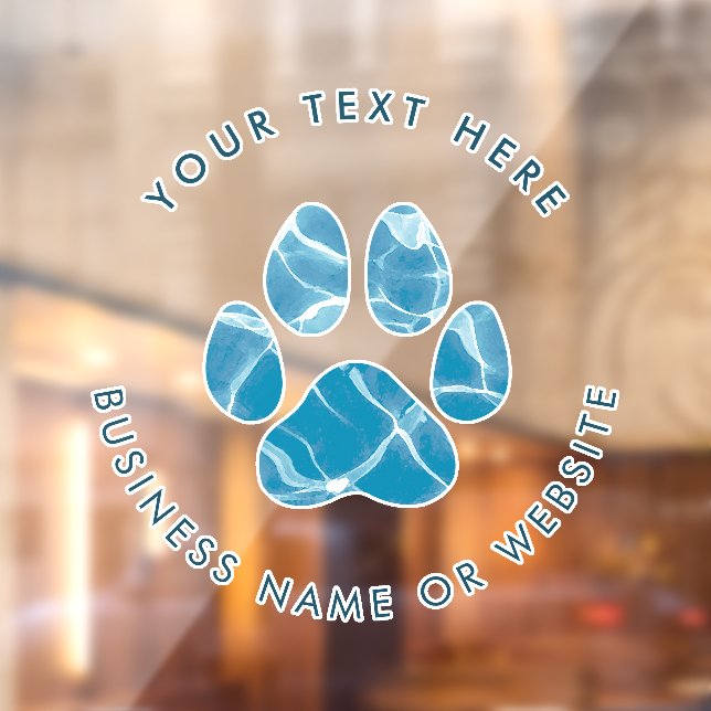 Dog Groomer Wash Water Paws Prints Werbung Fensteraufkleber (Blatt 2)