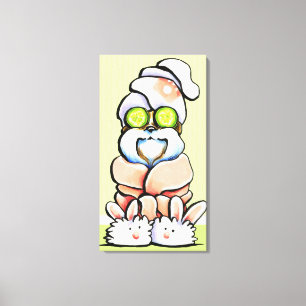 Dog Groomer Wellness-Center Robed Shih Tzu Cucumbe Leinwanddruck
