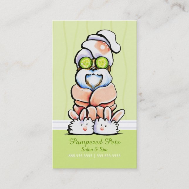 Dog Groomer Wellness-Center Shih Tzu Cucumber Cust Treuekarte (Vorderseite)