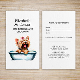 Dog Groomer Yorkie Ernennung Visitenkarte