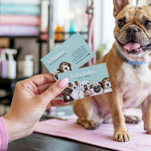 Dog Grooming Boutique Haustier Sitter niedliche We Visitenkarte