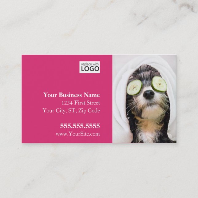Dog Grooming Business Cards - Wellness-Center Desi Visitenkarte (Vorderseite)