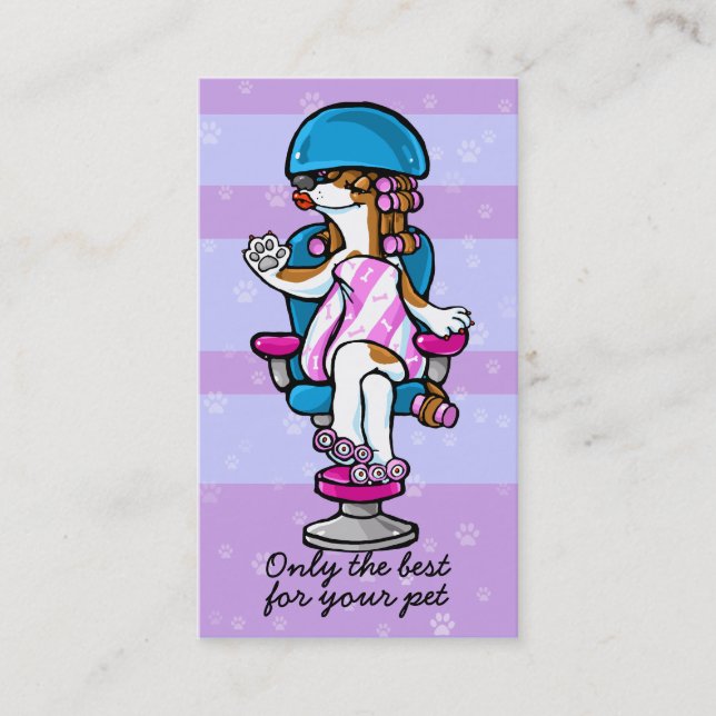 Dog Grooming Business Salon Groomer Marketing Visitenkarte (Vorderseite)