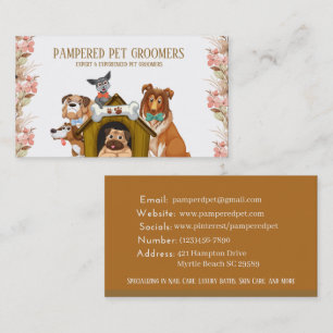 Dog Grooming Dog Wellness-Center Business Card Terminkarte