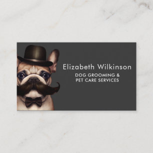 Dog Grooming Fun Pet Französischer Bulldog Visitenkarte