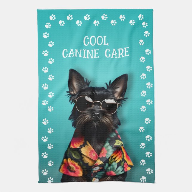 Dog Grooming Paw Drucktuch Geschirrtuch (Vertikal)