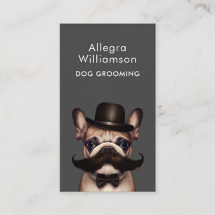Dog Grooming QR-Code lustig Französisch Bulldog Visitenkarte